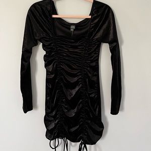 Black Velvet Mini Dress